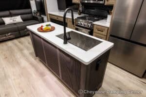 2026 Forest River Flagstaff Classic 401CFB Rear Living Room Fifth Wheel Interior Image