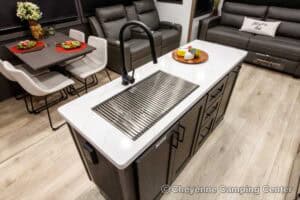 2026 Forest River Flagstaff Classic 401CFB Rear Living Room Fifth Wheel Interior Image