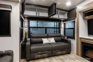2026 Forest River Flagstaff Classic 401CFB Rear Living Room Fifth Wheel Interior Image