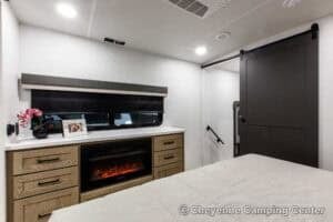 2026 Forest River Flagstaff Classic 401CFB Rear Living Room Fifth Wheel Interior Image