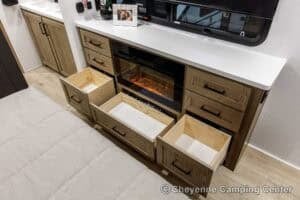 2026 Forest River Flagstaff Classic 401CFB Rear Living Room Fifth Wheel Interior Image