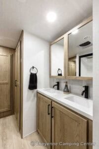 2026 Forest River Flagstaff Classic 401CFB Rear Living Room Fifth Wheel Interior Image