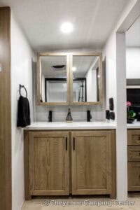 2026 Forest River Flagstaff Classic 401CFB Rear Living Room Fifth Wheel Interior Image