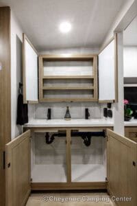 2026 Forest River Flagstaff Classic 401CFB Rear Living Room Fifth Wheel Interior Image