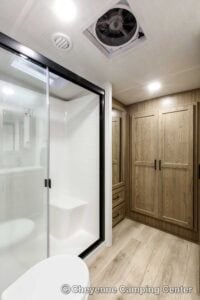 2026 Forest River Flagstaff Classic 401CFB Rear Living Room Fifth Wheel Interior Image