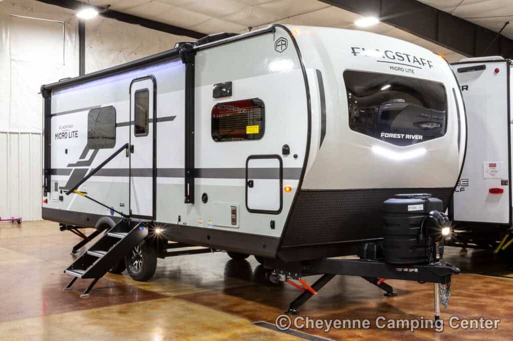 2026 Forest River Flagstaff Super Lite 26SFK Front Kitchen Couples Travel Trailer Enterior Image