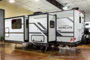 2026 Forest River Flagstaff Micro Lite 25MBR Front Kitchen Travel Trailer Exterior Image