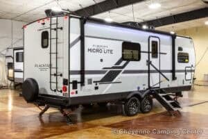 2026 Forest River Flagstaff Micro Lite 25MBR Front Kitchen Travel Trailer Exterior Image