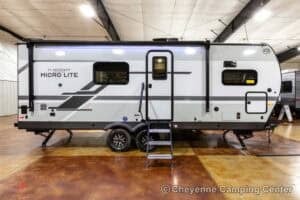 2026 Forest River Flagstaff Micro Lite 25MBR Front Kitchen Travel Trailer Exterior Image