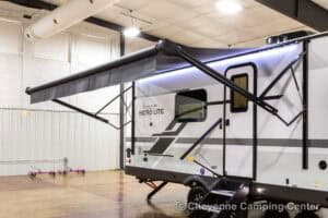 2026 Forest River Flagstaff Micro Lite 25MBR Front Kitchen Travel Trailer Exterior Image