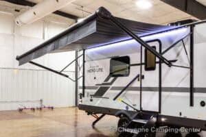 2026 Forest River Flagstaff Micro Lite 25MBR Front Kitchen Travel Trailer Exterior Image