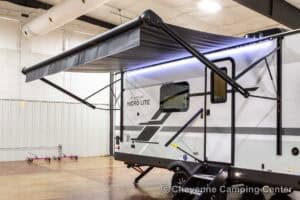 2026 Forest River Flagstaff Micro Lite 25MBR Front Kitchen Travel Trailer Exterior Image
