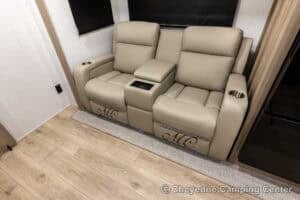 2026 Forest River Flagstaff Micro Lite 25MBR Front Kitchen Travel Trailer Interior Image