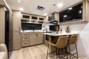 2026 Forest River Flagstaff Micro Lite 25MBR Front Kitchen Travel Trailer Interior Image