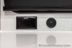 2026 Forest River Flagstaff Micro Lite 25MBR Front Kitchen Travel Trailer Interior Image