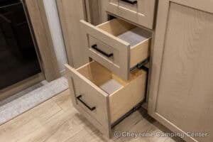 2026 Forest River Flagstaff Micro Lite 25MBR Front Kitchen Travel Trailer Interior Image