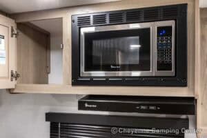 2026 Forest River Flagstaff Micro Lite 25MBR Front Kitchen Travel Trailer Interior Image