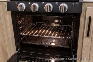 2026 Forest River Flagstaff Micro Lite 25MBR Front Kitchen Travel Trailer Interior Image