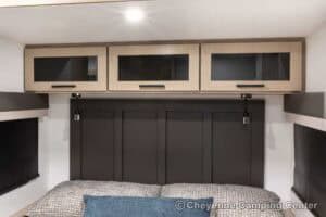 2026 Forest River Flagstaff Micro Lite 25MBR Front Kitchen Travel Trailer Interior Image