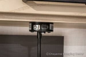 2026 Forest River Flagstaff Micro Lite 25MBR Front Kitchen Travel Trailer Interior Image