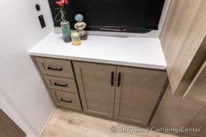 2026 Forest River Flagstaff Micro Lite 25MBR Front Kitchen Travel Trailer Interior Image