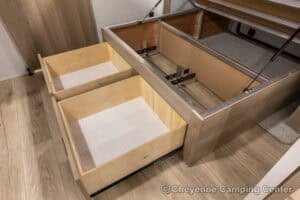 2026 Forest River Flagstaff Micro Lite 25MBR Front Kitchen Travel Trailer Interior Image