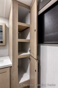 2026 Forest River Flagstaff Micro Lite 25MBR Front Kitchen Travel Trailer Interior Image