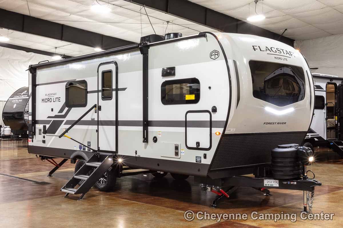 2027 Forest River Flagstaff Micro Lite 25MBR Front Kitchen Travel Trailer Enterior Image