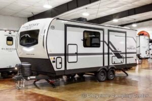 2027 Forest River Flagstaff Micro Lite 25MBR Front Kitchen Travel Trailer Exterior Image