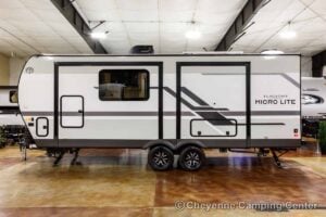 2027 Forest River Flagstaff Micro Lite 25MBR Front Kitchen Travel Trailer Exterior Image