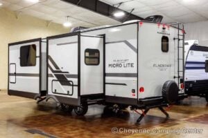 2027 Forest River Flagstaff Micro Lite 25MBR Front Kitchen Travel Trailer Exterior Image