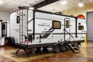 2027 Forest River Flagstaff Micro Lite 25MBR Front Kitchen Travel Trailer Exterior Image