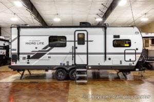 2027 Forest River Flagstaff Micro Lite 25MBR Front Kitchen Travel Trailer Exterior Image