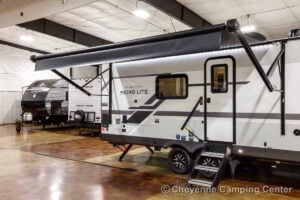2027 Forest River Flagstaff Micro Lite 25MBR Front Kitchen Travel Trailer Exterior Image