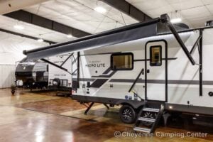 2027 Forest River Flagstaff Micro Lite 25MBR Front Kitchen Travel Trailer Exterior Image