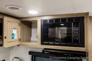 2027 Forest River Flagstaff Micro Lite 25MBR Front Kitchen Travel Trailer Interior Image