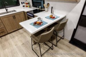 2027 Forest River Flagstaff Micro Lite 25MBR Front Kitchen Travel Trailer Interior Image