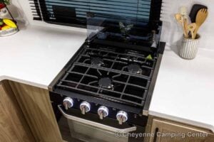 2027 Forest River Flagstaff Micro Lite 25MBR Front Kitchen Travel Trailer Interior Image