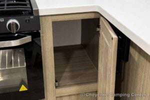 2027 Forest River Flagstaff Micro Lite 25MBR Front Kitchen Travel Trailer Interior Image