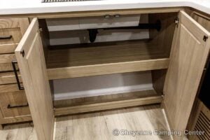 2027 Forest River Flagstaff Micro Lite 25MBR Front Kitchen Travel Trailer Interior Image