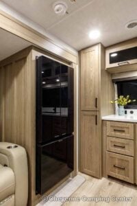 2027 Forest River Flagstaff Micro Lite 25MBR Front Kitchen Travel Trailer Interior Image
