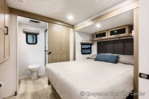 2027 Forest River Flagstaff Micro Lite 25MBR Front Kitchen Travel Trailer Interior Image