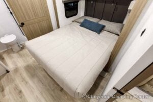 2027 Forest River Flagstaff Micro Lite 25MBR Front Kitchen Travel Trailer Interior Image