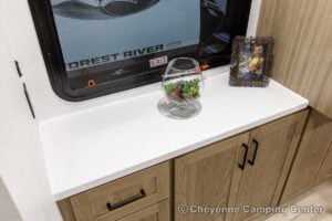 2027 Forest River Flagstaff Micro Lite 25MBR Front Kitchen Travel Trailer Interior Image