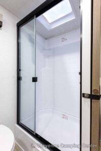 2027 Forest River Flagstaff Micro Lite 25MBR Front Kitchen Travel Trailer Interior Image