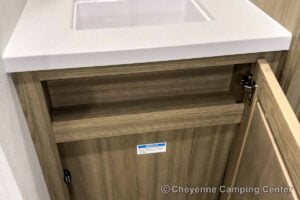 2027 Forest River Flagstaff Micro Lite 25MBR Front Kitchen Travel Trailer Interior Image