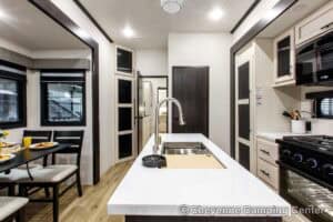 2026 Forest River Sabre 37FLH Front Living Room Fifth Wheel Interior Image