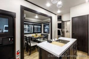 2026 Forest River Sabre 37FLH Front Living Room Fifth Wheel Interior Image