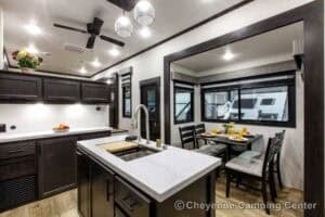 2026 Forest River Sabre 37FLH Front Living Room Fifth Wheel Interior Image