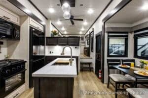 2026 Forest River Sabre 37FLH Front Living Room Fifth Wheel Interior Image